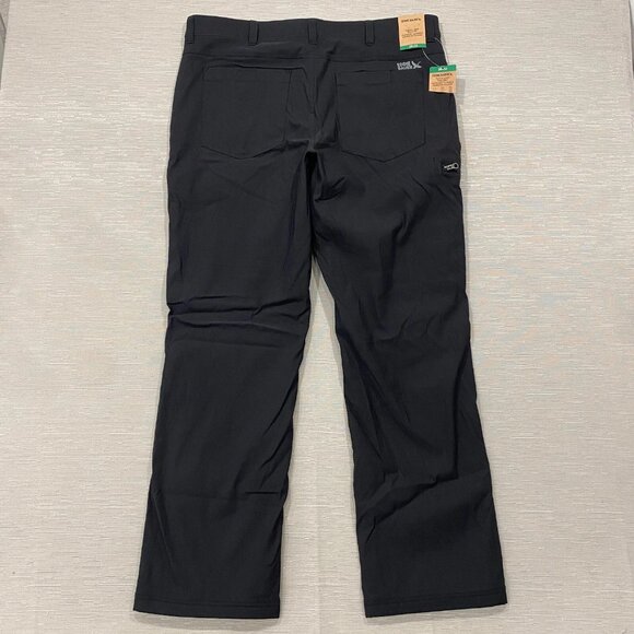 Eddie Bauer Fleece Lined Tech Pants Mens 38 x 32 Black Water Repellent Insulated - Picture 3 of 13